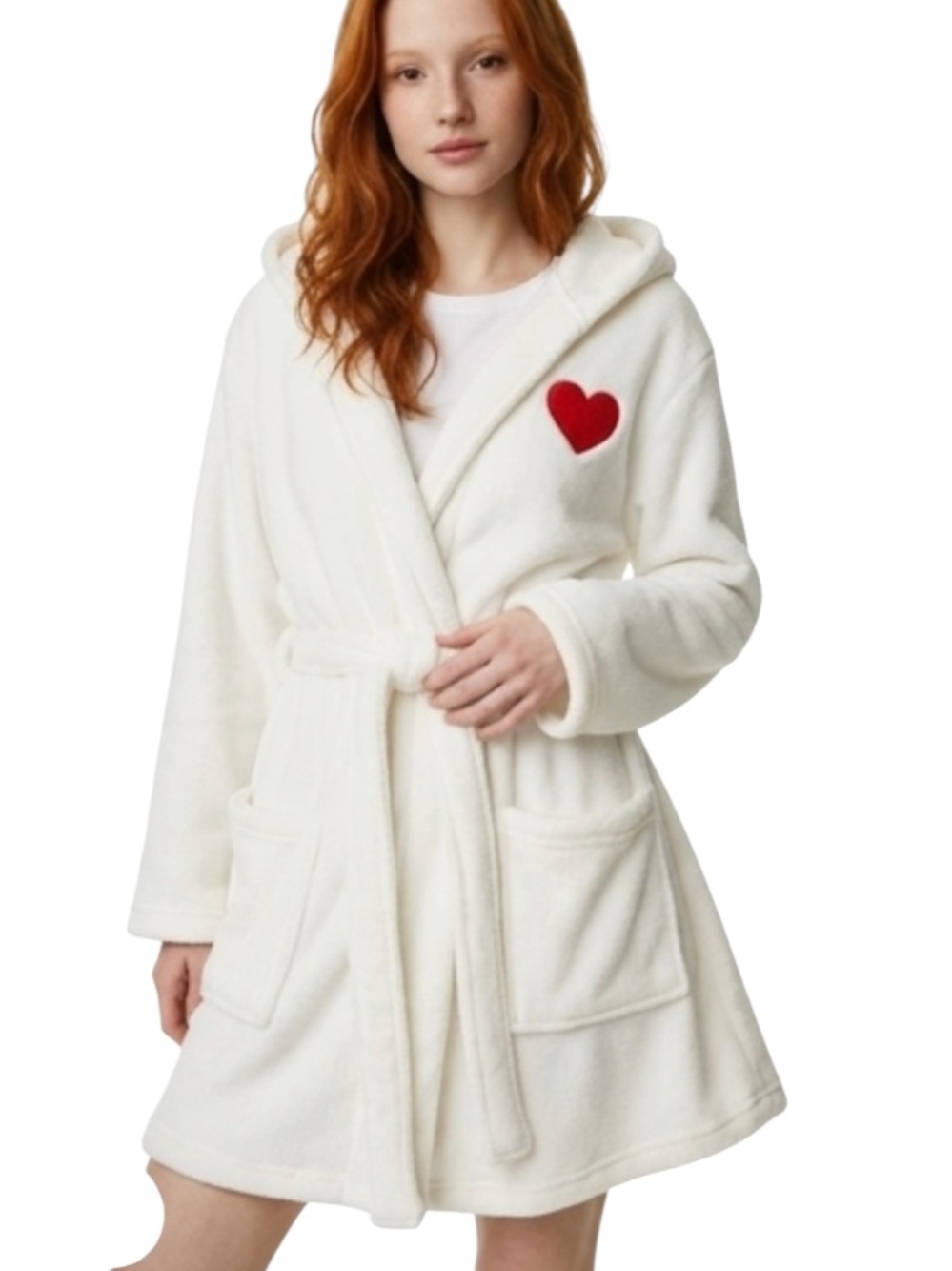 SALE 3️⃣for 1️⃣ White Robe with Red Heart Patch like new